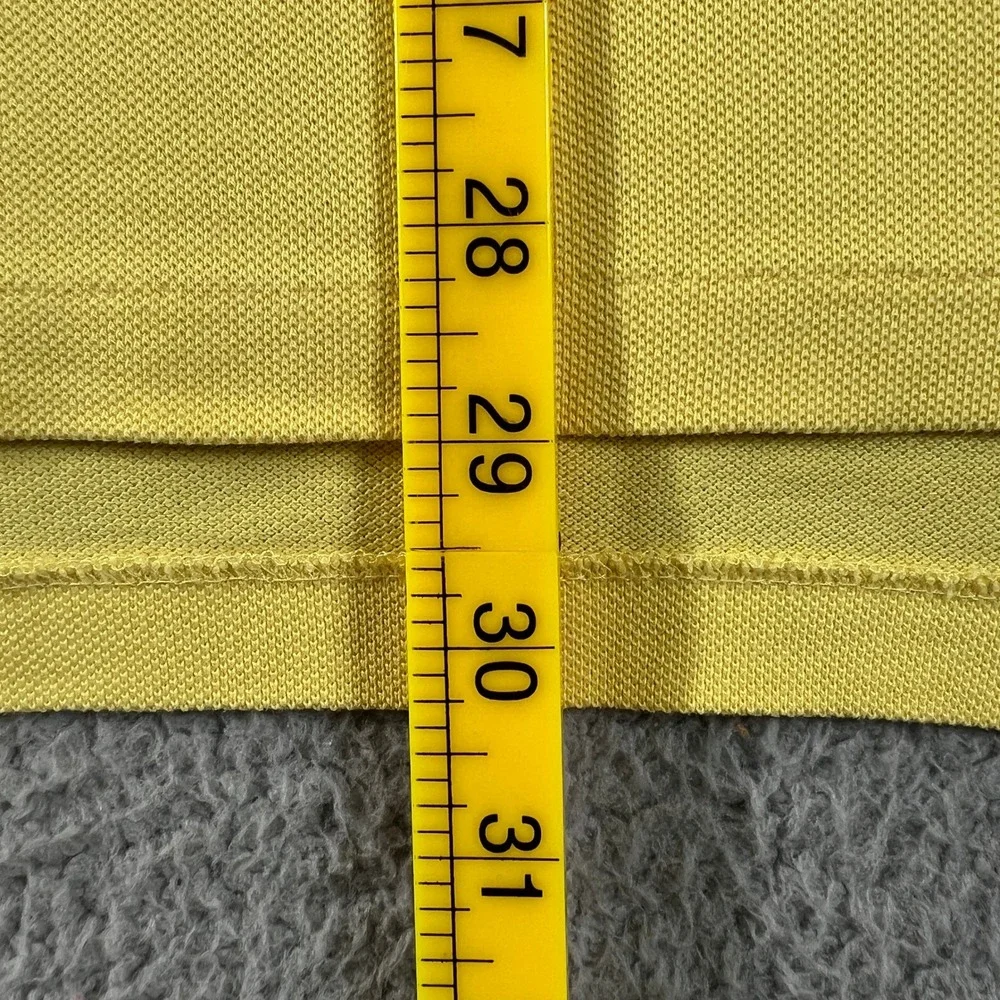 Polo Ralph Lauren Polo Shirt Men XXL Yellow Navy Big Pony Custom Fit Vintage NWT